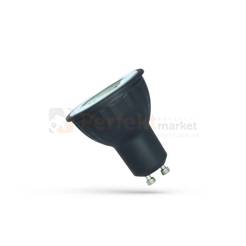 Żarówka LED GU10 z czarną obudową 230V 4W 4000K soczewka 38 stopni 1 perfektmarket.webp