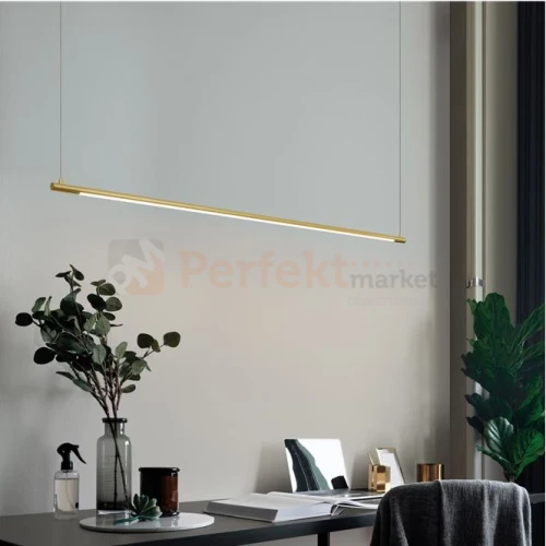Lampa wisząca złota podłużna BUGA LE41356 Luces Exclusivas 20W 120 cm 3000K aranz  perfektmarket.webp