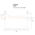 Lampa wisząca złota podłużna LED Maxlight Organic Horizon P0356 36W ciepła 100 cm wymiary perfektmarket.webp