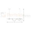 Lampa wisząca LED czarno złota BALBO 2200277L wąż LED CCT reflektorki Zuma Line wymiary perfektmarket.webp