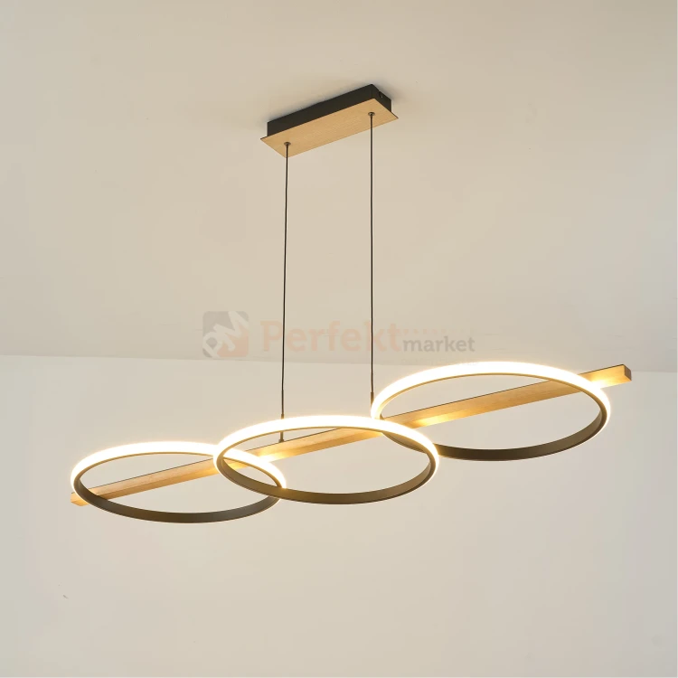 Lampa wisząca LED ALMERIA MD3913-3-3BWLT drewno-czarna Zuma Line 1 perfektmarket.webp