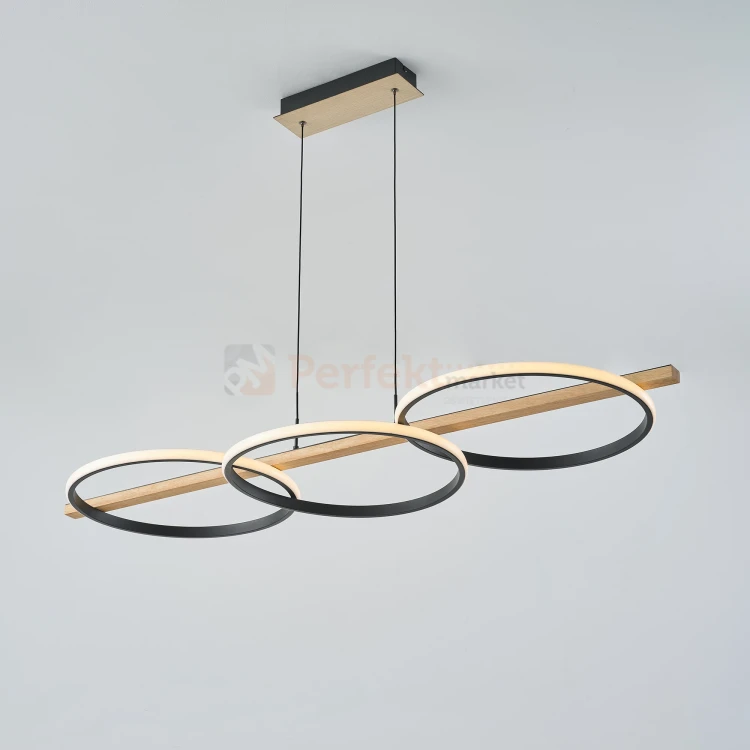 Lampa wisząca LED ALMERIA MD3913-3-3BWLT drewno-czarna Zuma Line 2 perfektmarket.webp