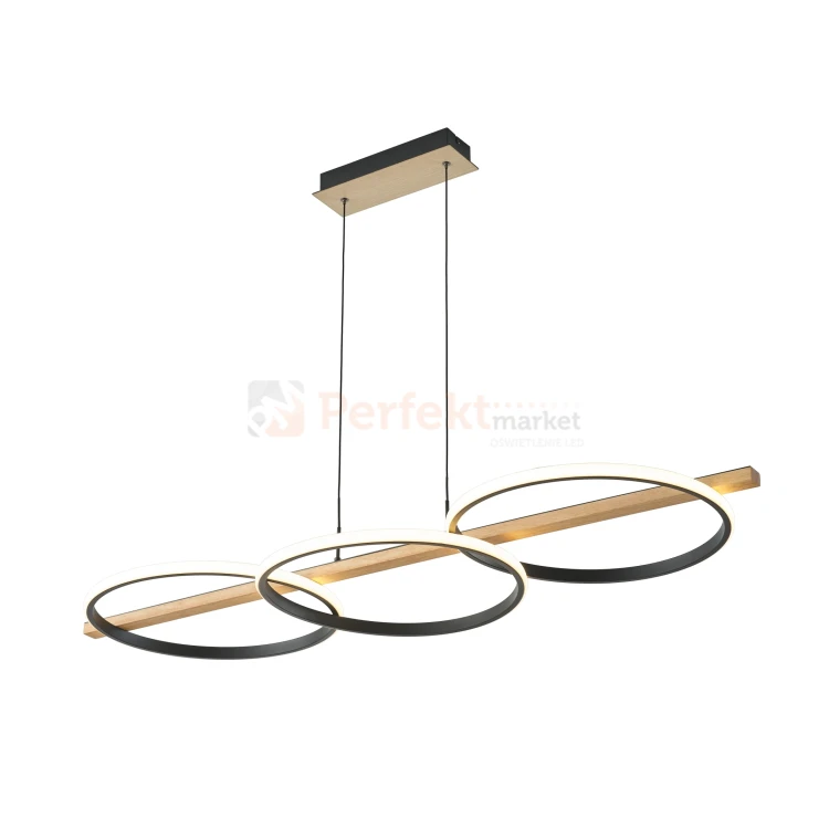 Lampa wisząca LED ALMERIA MD3913-3-3BWLT drewno-czarna Zuma Line perfektmarket.webp