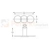 Lampa wisząca LED ALMERIA MD3913-3-3BWLT drewno-czarna Zuma Line wymiary perfektmarket.webp