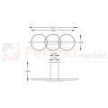 Lampa wisząca LED ALMERIA MD3913-3-3BWLT drewno-czarna Zuma Line wymiary perfektmarket.webp