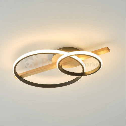 Lampa sufitowa LED ALMERIA MX3913-2-3BWLT drewno-czarna Zuma Line 1 perfektmarket.webp