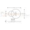 Lampa sufitowa LED ALMERIA MX3913-2-3BWLT drewno-czarna Zuma Line wymiary perfektmarket.webp