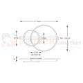 Lampa sufitowa LED ALMERIA MX3913-2-3BWLT drewno-czarna Zuma Line wymiary perfektmarket.webp