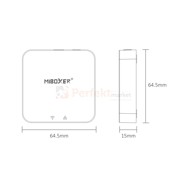 MiBoxer ZB-BOX3 bramka ZigBee Android iOS  ZigBee 3.0  BLE Mesh wymiary perfektmarket.webp