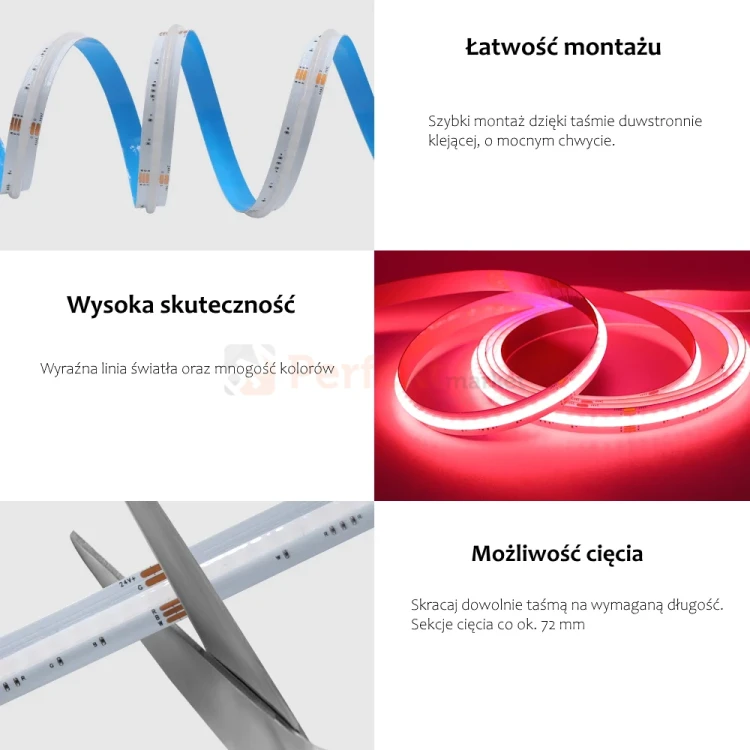 taśma LED COB RGBW RGBNW rgb + neutralna zalety perfektmarket olsztyn.webp