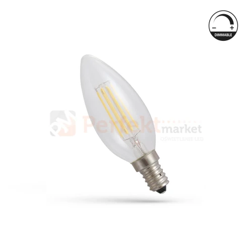 żarówka led kulka filament e14 świeczka 2700K ściemnialna icon perfektmarket.webp