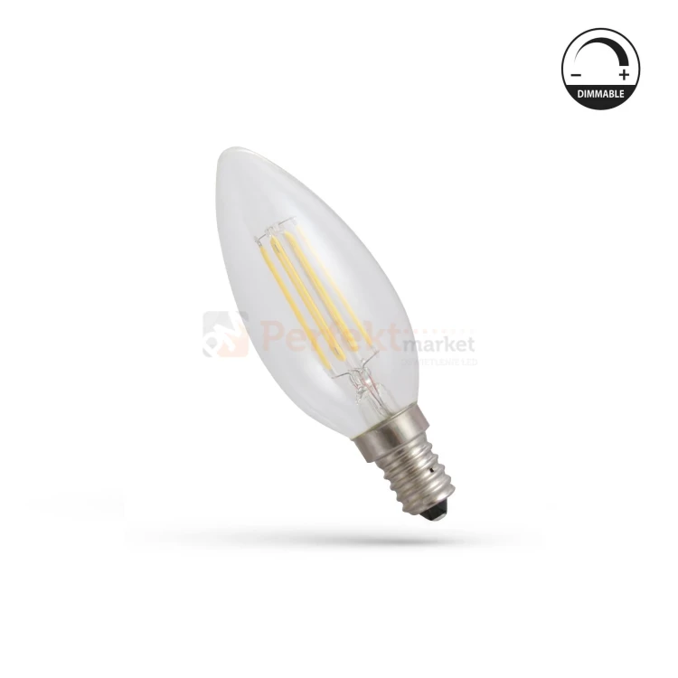 żarówka led kulka filament e14 świeczka 2700K ściemnialna icon perfektmarket.webp