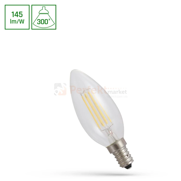 żarówka led kulka filament e14 świeczka 2700K ściemnialna perfektmarket.webp