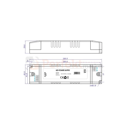 zasilacz instalacyjny led meblowy adm60 wymiary perfektmarket.webp