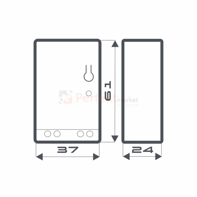 smart switch wyłącznik bezprzewodowy radiowy 12v 120w  wymiary perfektmarket