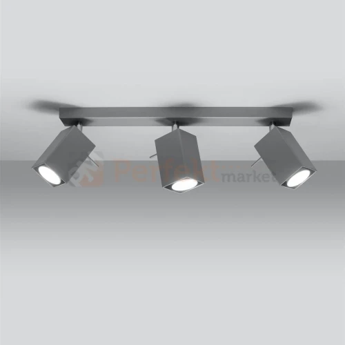 Listwa spot plafon 3xGU10 Merida 3 szary SL.0457 1 perfektmarket.webp