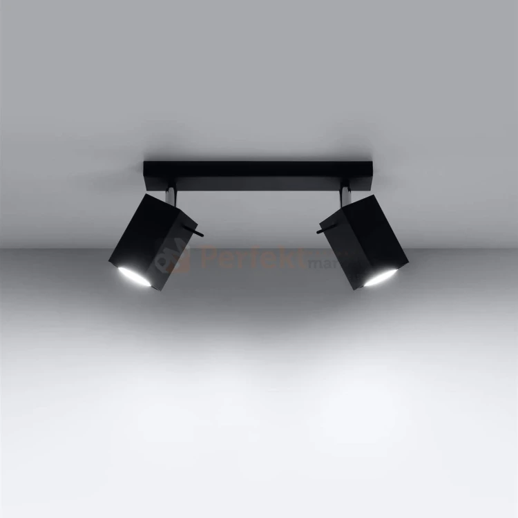 Listwa lampa sufitowa spot plafon 2xGU10 Merida 2 czarna SL.0100 perfektmarket.webp