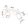 Listwa lampa sufitowa spot plafon 2xGU10 Merida 2 szara SL.0456 wymiary perfektmarket.webp