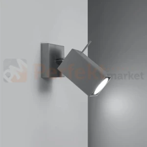 Kinkiet ścienny spot regulowany 1xGU10 Merida 1 szary Sollux SL.0455