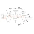 Lampa sufitowa refulowana spot plafon 4xGU10 Merida wymiary perfektmarket.webp