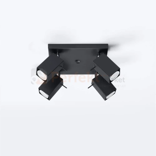 Lampa sufitowa refulowana spot plafon 4xGU10 Merida 4 czarny SL.0102 perfektmarket.webp