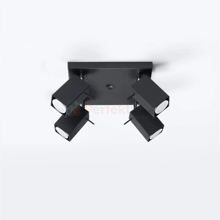 Lampa sufitowa refulowana spot plafon 4xGU10 Merida 4 czarny SL.0102 perfektmarket.webp