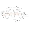 Lampa sufitowa refulowana spot plafon 4xGU10 Merida wymiary perfektmarket.webp