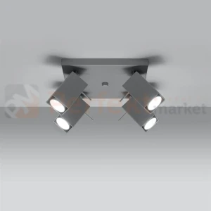  Lampa sufitowa spot plafon 4xGU10 Merida 4 szara SL.0458