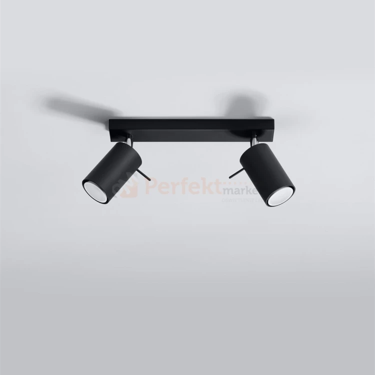 Lampa sufitowa listwa spot plafon 2xGU10 Ring 2 czarny SL.0092 perfektmarket.png