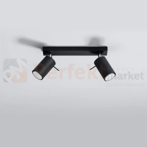 Lampa sufitowa listwa spot plafon 2xGU10 Ring 2 czarny SL.0092