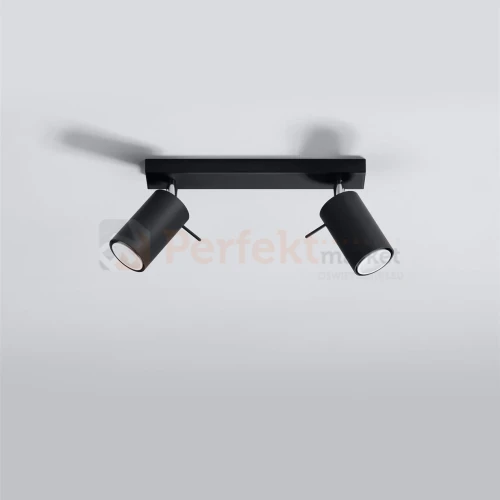 Lampa sufitowa listwa spot plafon 2xGU10 Ring 2 czarny SL.0092 perfektmarket.webp