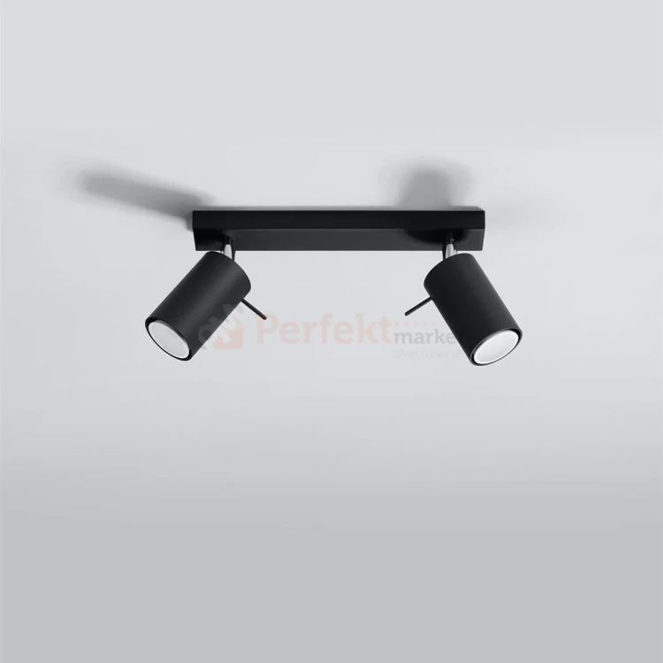 Lampa sufitowa listwa spot plafon 2xGU10 Ring 2 czarny SL.0092 perfektmarket.webp