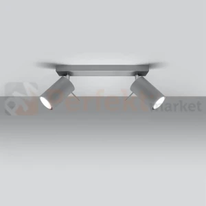 Nowoczesna designerska lampa sufitowa kierunkowa plafon Ring 2 szary SL.0450