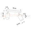 Lampa sufitowa listwa spot plafon 2xGU10 Ring 2 sollux wymiary perfektmarket.webp