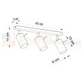 Oprawa sufitowa spot plafon RING 3 Sollux wymiary oprawy perfektmarket.webp