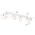 Nowoczesna designerska lampa sufitowa kierunkowa plafon Ring 4L wymiary perfektmarket.webp