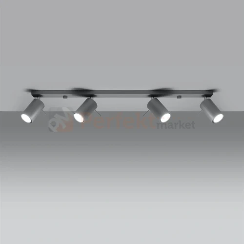 Nowoczesna designerska lampa sufitowa kierunkowa plafon Ring 4L szara SL.0453 perfektmarket 1.webp