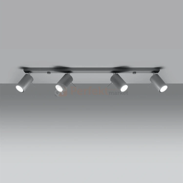 Nowoczesna designerska lampa sufitowa kierunkowa plafon Ring 4L szara SL.0453 perfektmarket 1.webp