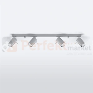 Nowoczesna designerska lampa sufitowa kierunkowa plafon Ring 4L szara SL.0453