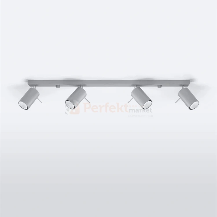 Nowoczesna designerska lampa sufitowa kierunkowa plafon Ring 4L szara SL.0453 perfektmarket.webp