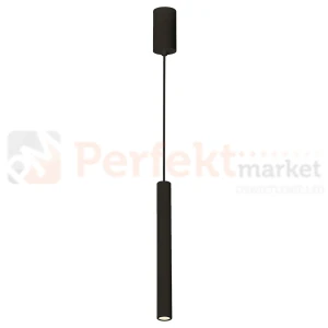 Lampa wisząca LED tuba zwis czarna MILANO 30 cm 7,5W