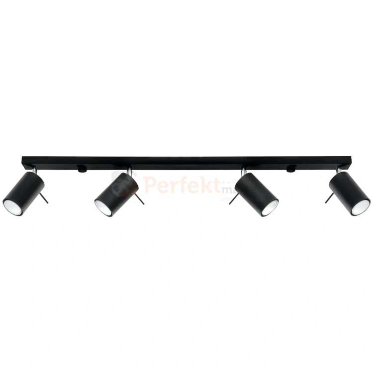 Nowoczesna designerska lampa sufitowa kierunkowa plafon Ring 4L czarna SL.0332 perfektmarket 2.webp