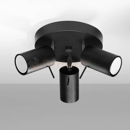 Lampa sufitowa plafon RING 3P spot czarny SL.1016 Sollux perfektmarket.webp