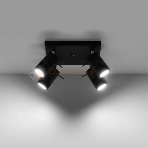 Lampa sufitowa spot plafon 4xGU10 Ring 4 czarny SL.0094 perfektmarket 1.webp