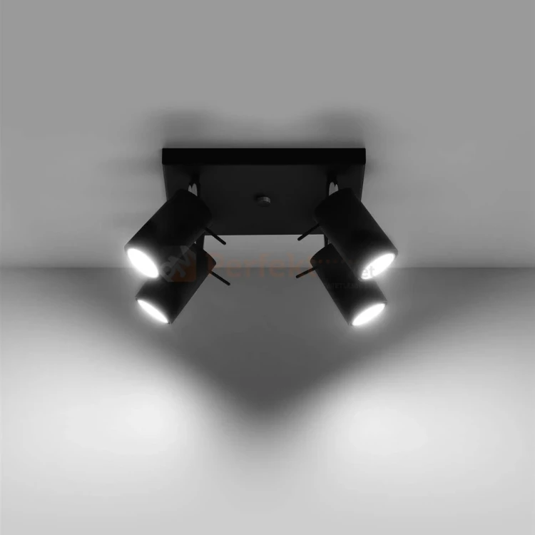 Lampa sufitowa spot plafon 4xGU10 Ring 4 czarny SL.0094 perfektmarket 1.webp