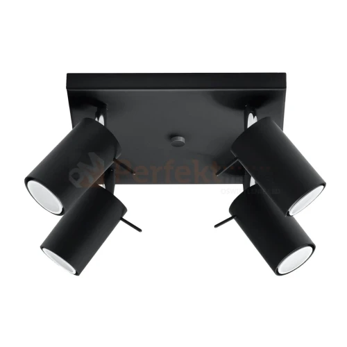 Lampa sufitowa spot plafon 4xGU10 Ring 4 czarny SL.0094 perfektmarket 2.webp