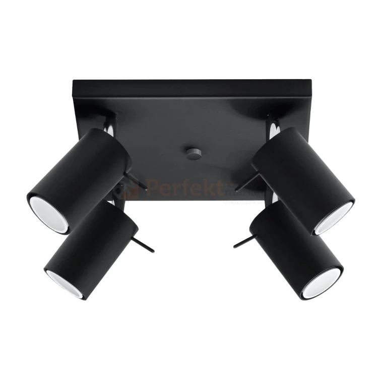 Lampa sufitowa spot plafon 4xGU10 Ring 4 czarny SL.0094 perfektmarket 2.webp