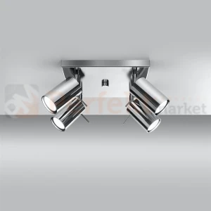 Lampa sufitowa spot plafon 4xGU10 Ring 4 chromowany SL.0730