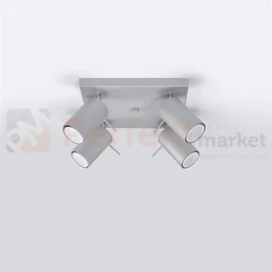 Lampa sufitowa spot plafon 4xGU10 Ring 4 szary SL.0452