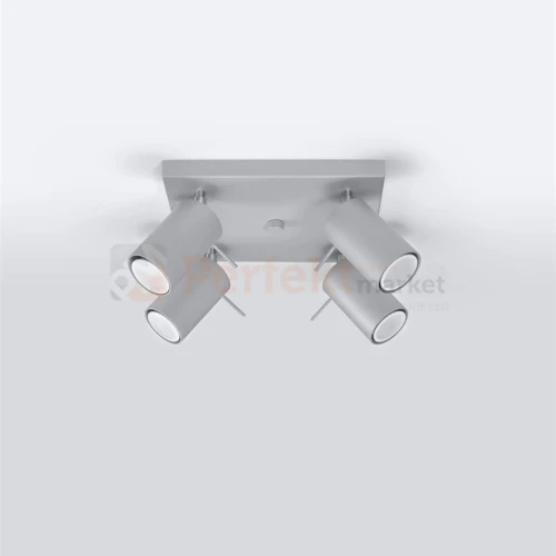 Lampa sufitowa spot plafon 4xGU10 Ring 4 szary SL.0452 perfektmarket.webp
